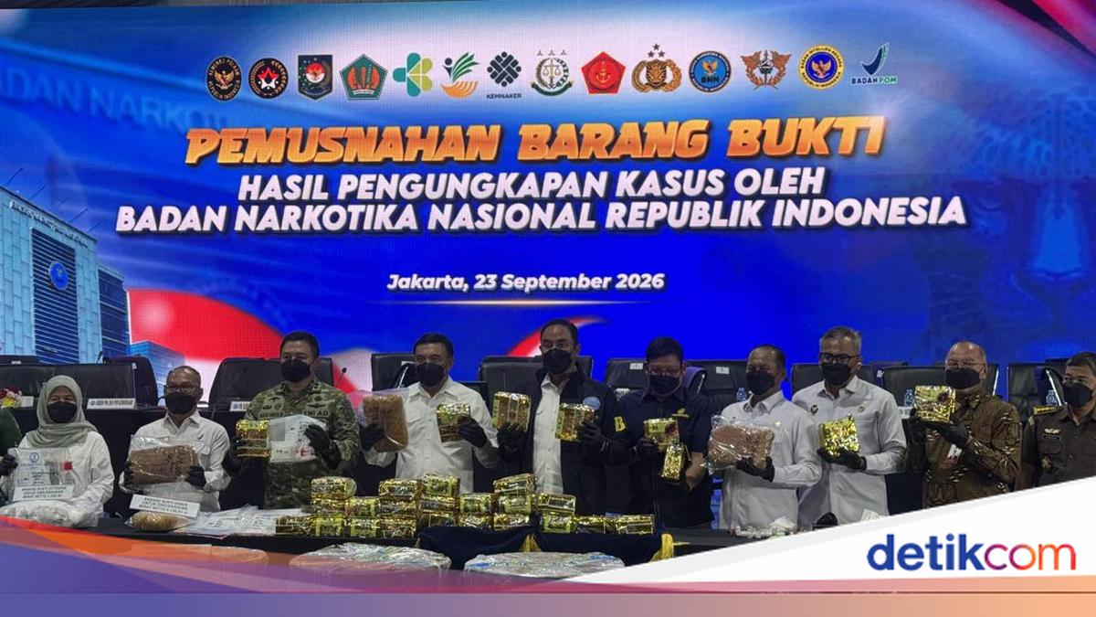Pemusnahan Narkoba BNN: 34 Kg Dihancurkan, 25 Tersangka Ditangkap
