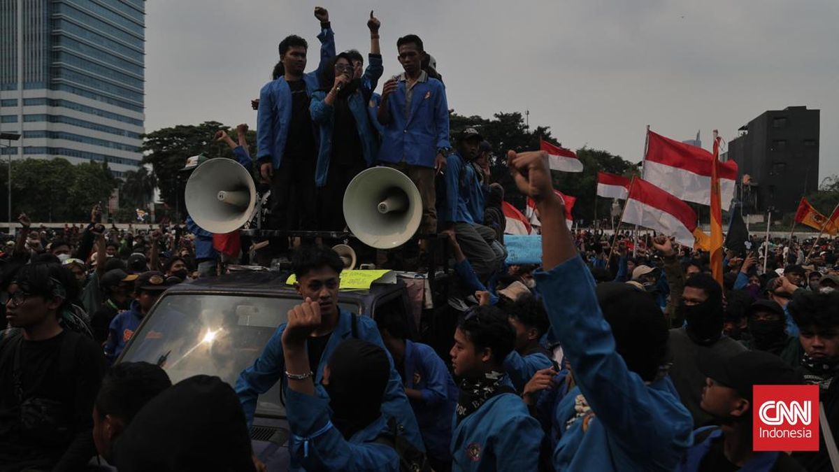 Aksi Penolakan Kenaikan Harga BBM Terjadi di Cikini, Jakarta Pusat