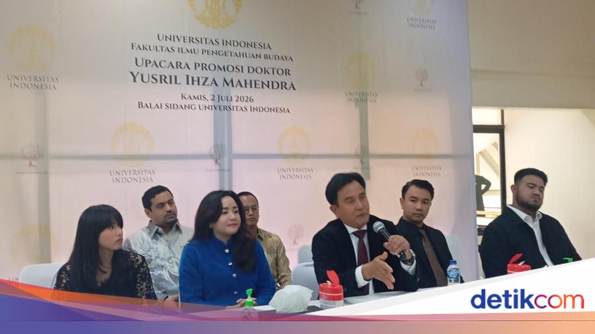 Yusril Ihza Mahendra Selesaikan Studi Doktor di UI Meski Sudah Raih Gelar Sebelumnya