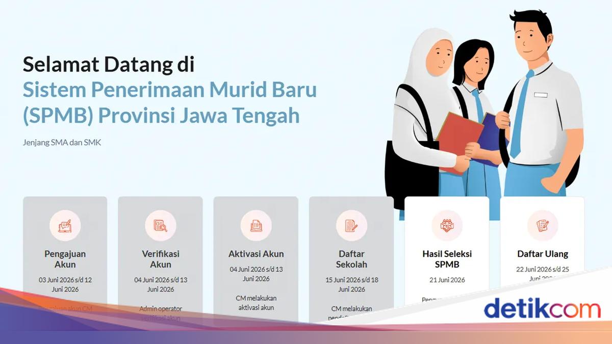 Pengumuman dan Jadwal Pendaftaran Ulang SPMB SMA/SMK Jateng 2026